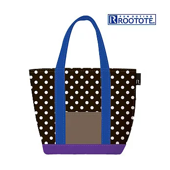 日本ROOTOTE幾何印花保冷保溫迷你手提袋-黑底白點點(768104)
