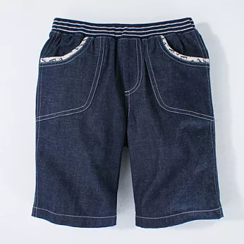 百事特童裝e店【ELLE】夏日休閒五分褲150藍