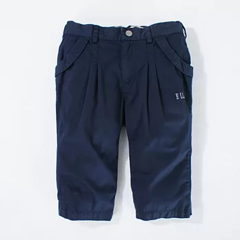 百事特童裝e店【ELLE】素面抓皺六分褲120丈青