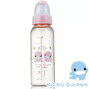【KU.KU酷咕鴨】PES標準奶瓶240ml粉紅乙支