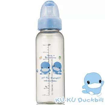 【KU.KU酷咕鴨】PES標準奶瓶240ml粉藍乙支　