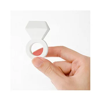 『情人節送禮首選』 ERASER+ING 戒指橡皮擦 白色