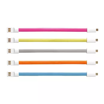 【doocoo】 Blub Magnet MicroUSB Cable 絢麗磁鐵扁平線灰色