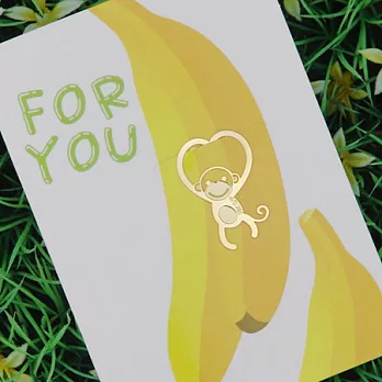 18K金造型書籤-香蕉猴