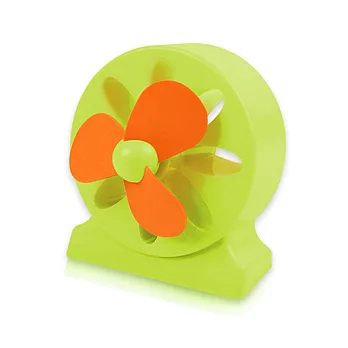 USB 花漾可充電式桌上型涼風扇綠色