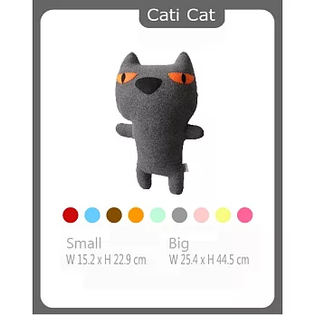 【泰國設計Idealist】凱蒂貓(Cati Cat)造型布偶(大)-灰色