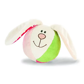 NICI 提利兔造型玩具球無米白/紅/綠間格色塊