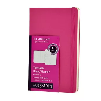 Moleskine 2013-2014_18個月直/橫寫兩用週誌(硬殼口袋型)(桃紅色封面)