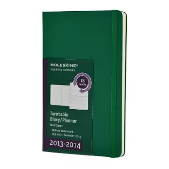 Moleskine 2013-2014_18個月直/橫寫兩用週誌(硬殼大型)(綠色封面)
