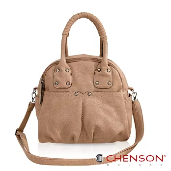 CHENSON 知性瞬間．經典可人提把斜肩包(附斜背帶)／栗子可可(CG65775-T)