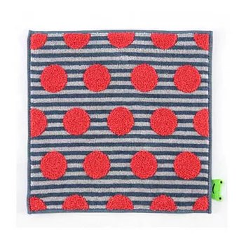 ATSUKO 水玉青蛙小方毛巾-藍