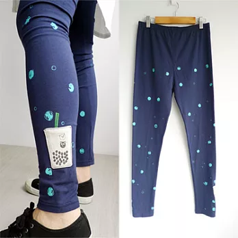 ：Urb.【貓的珍珠奶茶】內搭褲L深藍(藍貓)