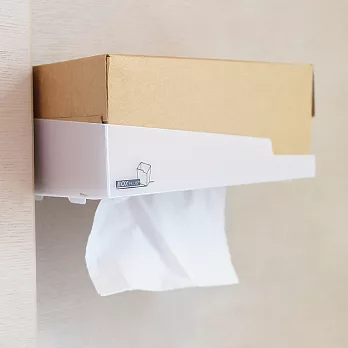 [OSHI 歐士] BOX PLUS+ 高質感霧透白黏掛式面紙架