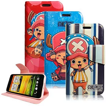 OneMagic HTC Butterfly 航海王 PU彩繪側掀皮套 喬巴系列-紫衣喬巴粉