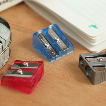 M+R德國楔型削筆器(雙孔)(多款顏色，隨機出貨)