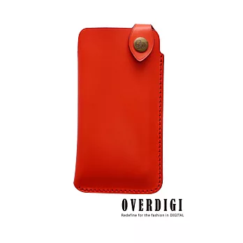 OVERDIGI Macaron iPhone5s 馬卡龍全手工真皮抽取式紅色