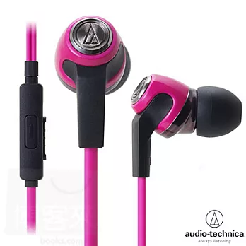 日本鐵三角 Audio-Technica ATH-CK323iS 粉色PK 智慧型手機專用 耳道耳機