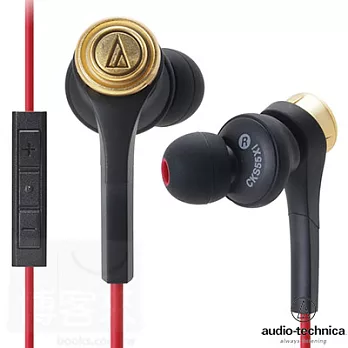 日本鐵三角 Audio-Technica ATH-CKS55Xi 黑金色BGD 重低音 iPod/iPhone/iPad專用耳機