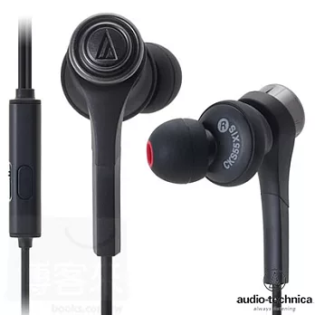 日本鐵三角 Audio-Technica ATH-CKS55XiS 黑色BK 重低音智慧型手機專用 耳道耳機