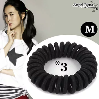 【Angel Rena】韓妞髮寶˙甜甜圈髮束-M˙織布面黑髮色3入