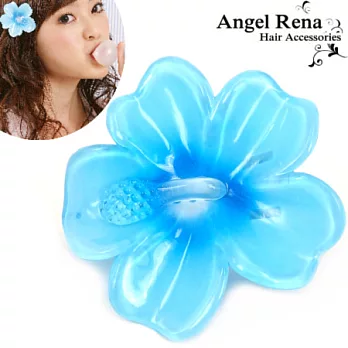 【Angel Rena】京都扶桑花丫嘴髮夾-粉藍色