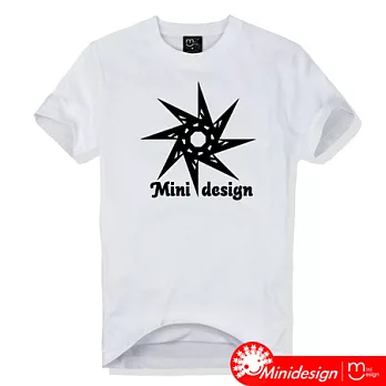 【Minidesign】八角星圖騰潮流短T-M白色