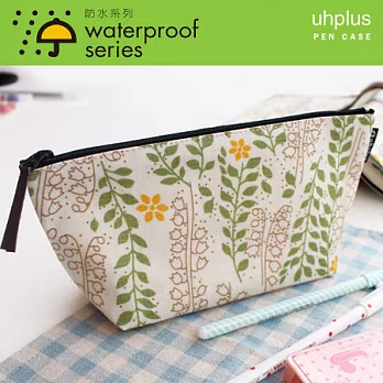 uhplus Waterproof/ 寬底筆袋- 布列塔尼花園