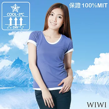 【WIWI】保證100%MIT遮熱吸排節能涼感圓領衫(木槿紫 女 M-XL)M木槿紫