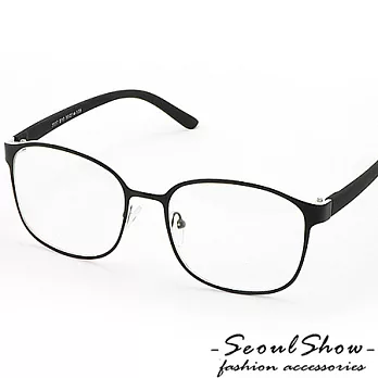【Seoul Show】蔚藍晴空　細方框平光眼鏡 (3037黑白)