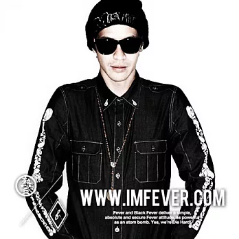 熱血FEVER 變形蟲系列 脫胎換骨 長袖 襯衫S灰黑