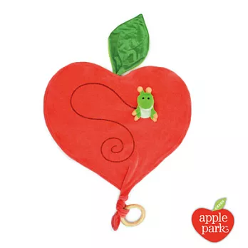 【 美國 Apple Park 】 有機棉手指玩偶安撫巾 - 蘋果小蟲
