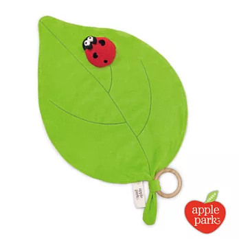 【 美國 Apple Park 】有機棉手指玩偶安撫巾 -綠葉瓢蟲