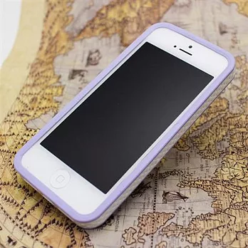 鴻海【Coverbank】Timeless(永恆)系列保護框 for iPhone 5白/紫