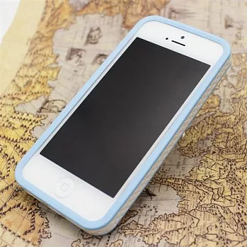 鴻海【Coverbank】Timeless(永恆)系列保護框 for iPhone 5白/藍