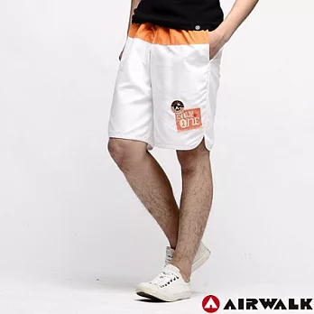 美國 AIRWALK】陽光熱浪海灘褲-男(經典白)L經典白-L