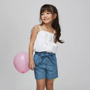 【C.H.K.】女童花邊細肩帶背心100白色