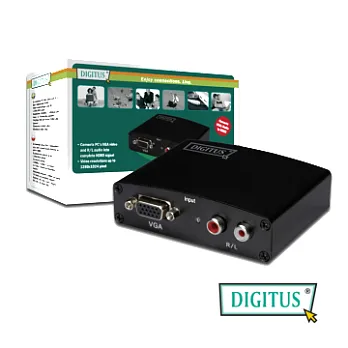 曜兆DIGITUS~DS-40130~ VGA 轉 HDMI轉換器 VGA/Audio