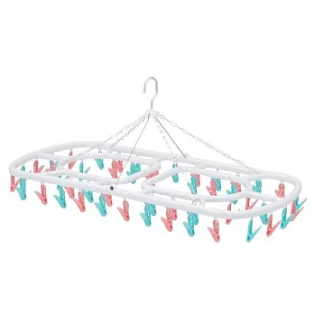 CB-Kogure繽紛系列輕巧曬衣架48夾 粉/藍