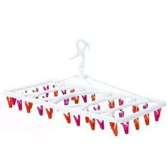 CB-Kogure繽紛系列輕巧曬衣架40夾紅/橘