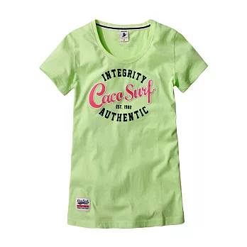 【CACO】CS貼布繡花排字短TM黃綠