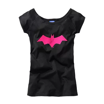 【CACO】蝙蝠大LOGO短TS黑色