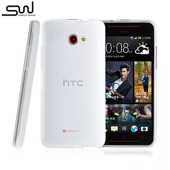 SIMPLE WEAR HTC butterfly S 專用TPU 保護套 - 透白