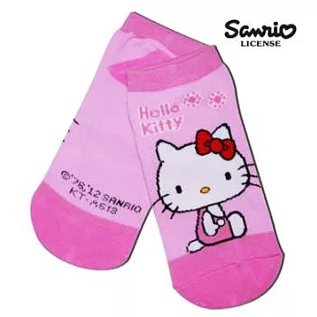 【SANRIO三麗鷗】凱蒂貓HELLO KITTY經典系列直版襪 KT-A513 (15-22cm) x 1入 淺粉/粉