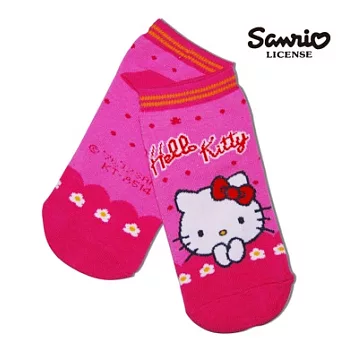 【SANRIO三麗鷗】凱蒂貓HELLO KITTY點點系列直版襪 KT-A514 (15-22cm) x 1入 桃色