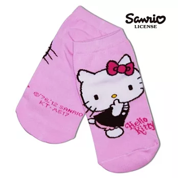 【SANRIO三麗鷗】凱蒂貓HELLO KITTY可愛系列直版襪 KT-A517 (15-22cm) x1入 淺粉