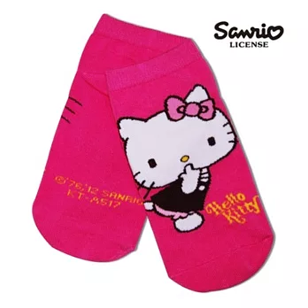 【SANRIO三麗鷗】凱蒂貓HELLO KITTY可愛系列直版襪 KT-A517 (15-22cm) x1入 桃色