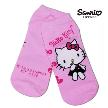 【SANRIO三麗鷗】凱蒂貓HELLO KITTY小傻瓜系列直版襪 KT-A518 (15-22cm) x 1 入淺粉