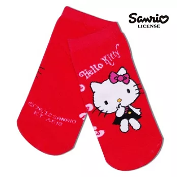 【SANRIO三麗鷗】凱蒂貓HELLO KITTY小傻瓜系列直版襪 KT-A518 (15-22cm) x 1 入 桃
