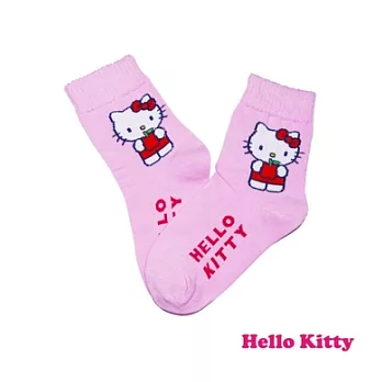 【SANRIO三麗鷗】凱蒂貓HELLO KITTY乖巧系列童襪 KT-A746 (15-18cm) x 1 入 淺粉
