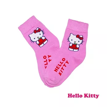 【SANRIO三麗鷗】凱蒂貓HELLO KITTY乖巧系列童襪 KT-A746 (15-18cm) x 1 入 中粉